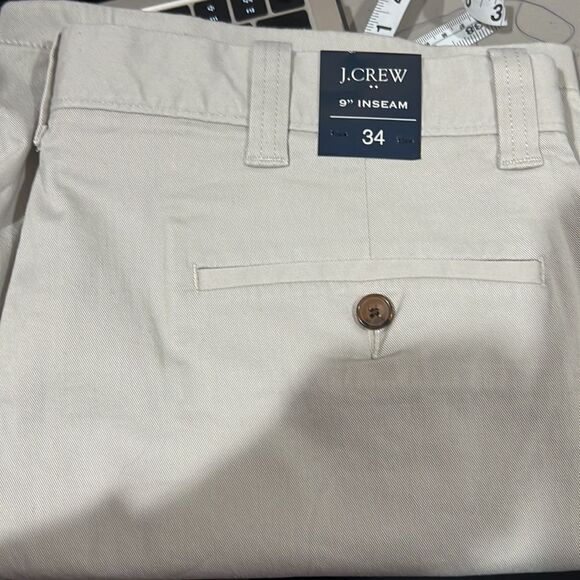 J. Crew Factory 9" Flex Chino Shorts in Stone khaki NWT size 34 - Picture 15 of 15